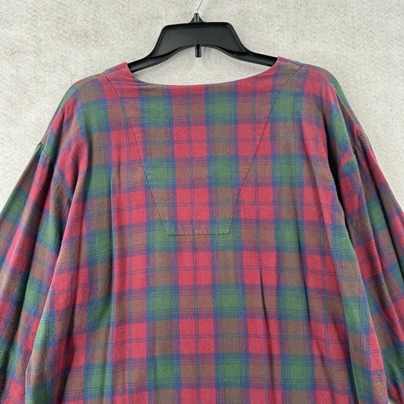 Vintage Walt Disney World Minnie Flannel Nightgown Women's SM Plaid Sleep Wear - Picture 7 of 14